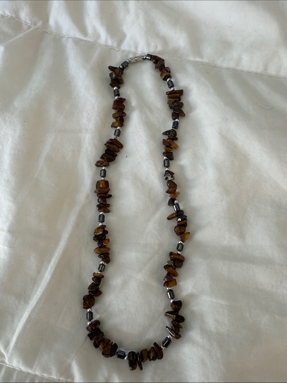 Brown Tiger Eye Beaded Necklace